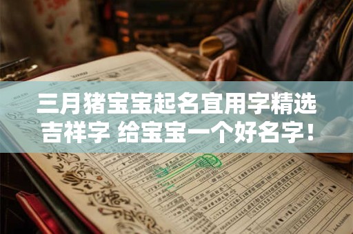 三月猪宝宝起名宜用字精选吉祥字 给宝宝一个好名字！