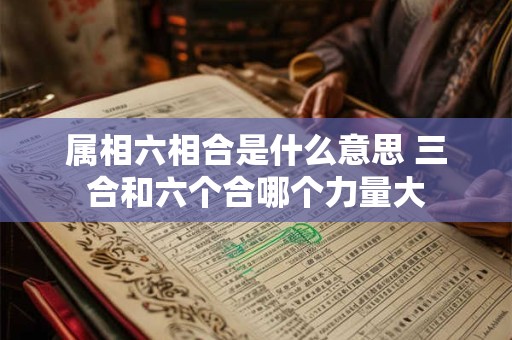 属相六相合是什么意思 三合和六个合哪个力量大