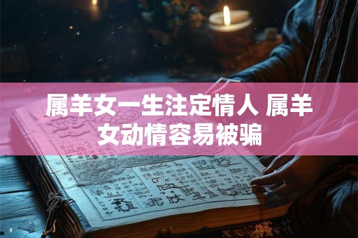 属羊女一生注定情人 属羊女动情容易被骗