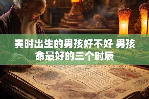 寅时出生的男孩好不好 男孩命最好的三个时辰