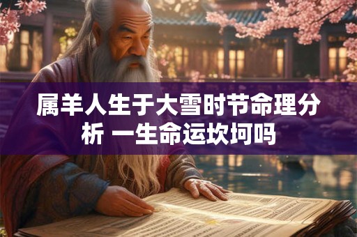 属羊人生于大雪时节命理分析 一生命运坎坷吗