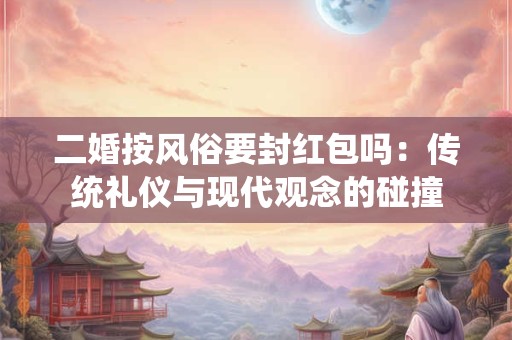 二婚按风俗要封红包吗：传统礼仪与现代观念的碰撞