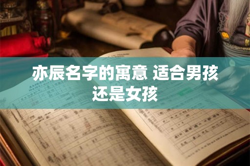 亦辰名字的寓意 适合男孩还是女孩