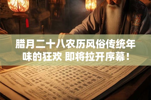 腊月二十八农历风俗传统年味的狂欢 即将拉开序幕！