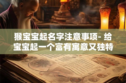 猴宝宝起名字注意事项- 给宝宝起一个富有寓意又独特的名字