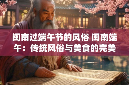 闽南过端午节的风俗 闽南端午：传统风俗与美食的完美交融