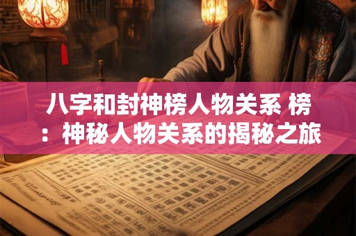 八字和封神榜人物关系 榜：神秘人物关系的揭秘之旅