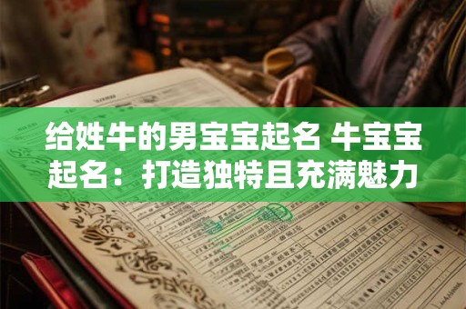 给姓牛的男宝宝起名 牛宝宝起名：打造独特且充满魅力的名字