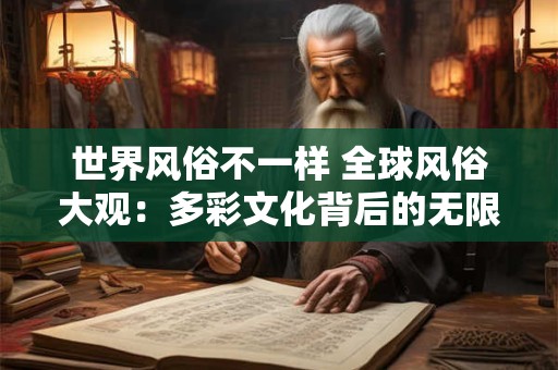 世界风俗不一样 全球风俗大观：多彩文化背后的无限魅力！