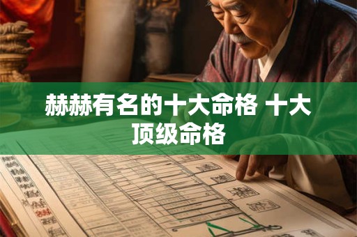 赫赫有名的十大命格 十大顶级命格