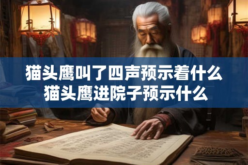 猫头鹰叫了四声预示着什么 猫头鹰进院子预示什么