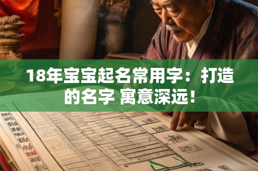 18年宝宝起名常用字：打造的名字 寓意深远！