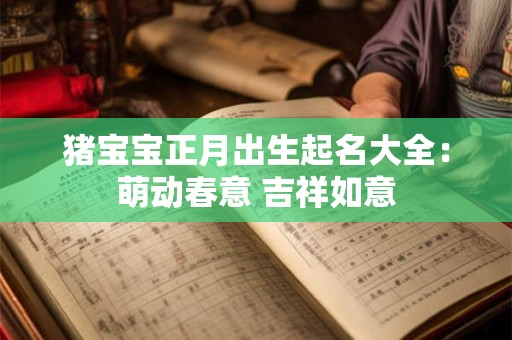 猪宝宝正月出生起名大全：萌动春意 吉祥如意