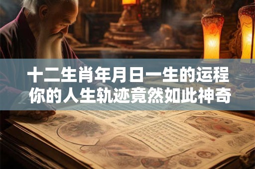 十二生肖年月日一生的运程 你的人生轨迹竟然如此神奇！