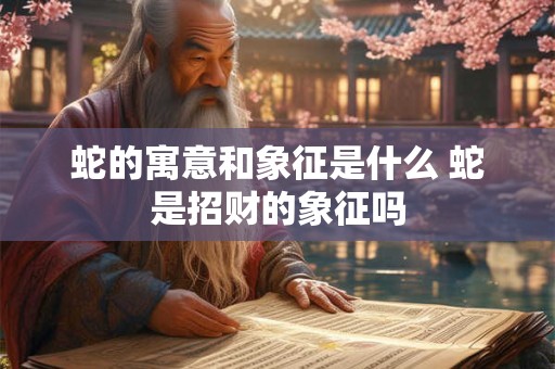 蛇的寓意和象征是什么 蛇是招财的象征吗