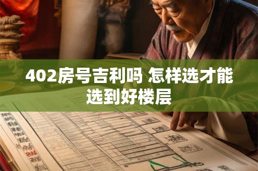 402房号吉利吗 怎样选才能选到好楼层