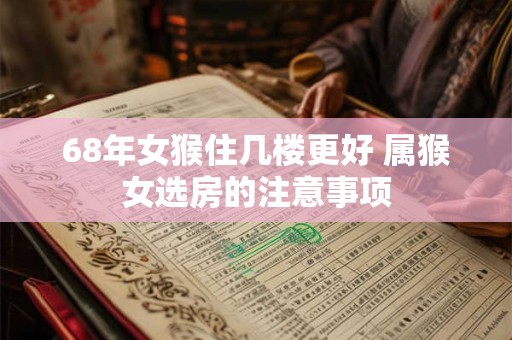 详细阅读:68年女猴住几楼更好 属猴女选房的注意事项 68年女猴住几楼更好 属猴女选房的注意事项