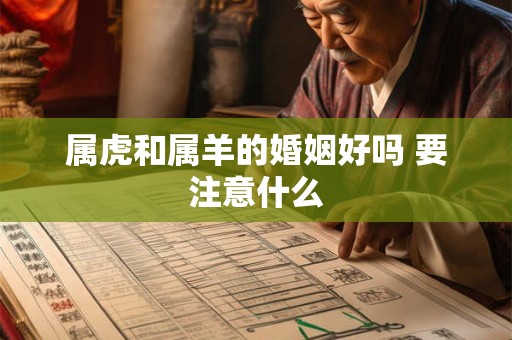 属虎和属羊的婚姻好吗 要注意什么