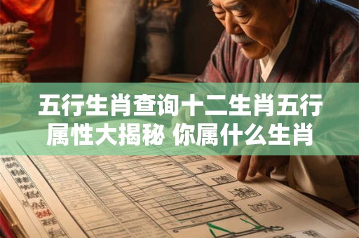 五行生肖查询十二生肖五行属性大揭秘 你属什么生肖