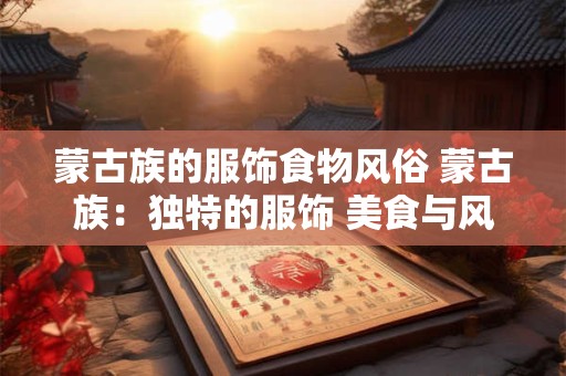 蒙古族的服饰食物风俗 蒙古族：独特的服饰 美食与风俗