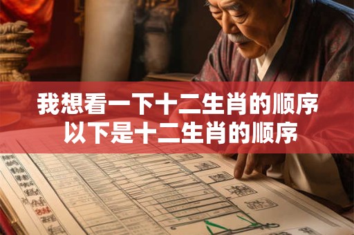 我想看一下十二生肖的顺序 以下是十二生肖的顺序