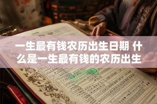 一生最有钱农历出生日期 什么是一生最有钱的农历出生日期