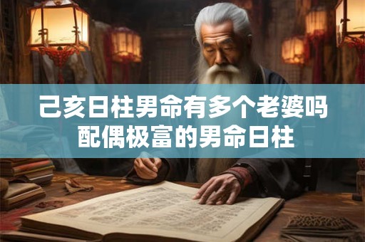 己亥日柱男命有多个老婆吗 配偶极富的男命日柱