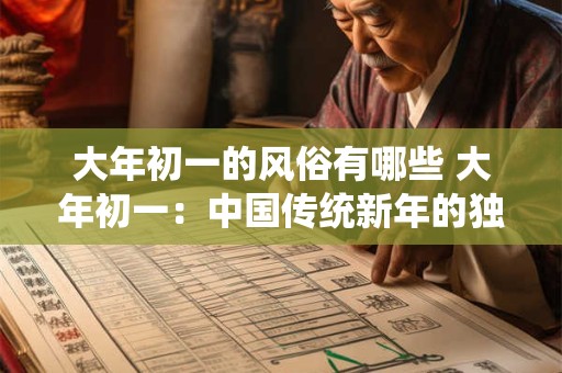 大年初一的风俗有哪些 大年初一：中国传统新年的独特风俗