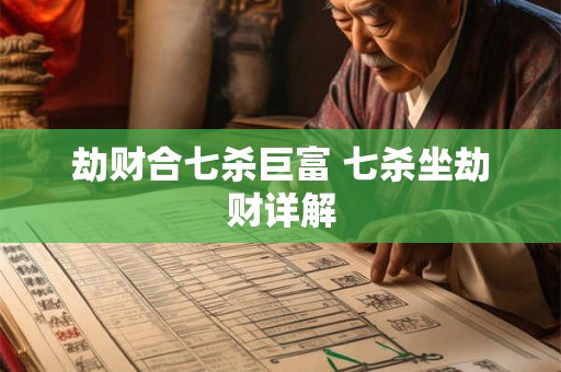 劫财合七杀巨富 七杀坐劫财详解