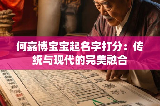 何嘉博宝宝起名字打分：传统与现代的完美融合