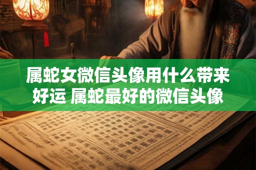 属蛇女微信头像用什么带来好运 属蛇最好的微信头像