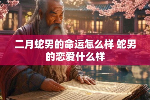二月蛇男的命运怎么样 蛇男的恋爱什么样