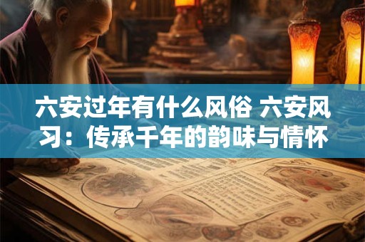 六安过年有什么风俗 六安风习：传承千年的韵味与情怀