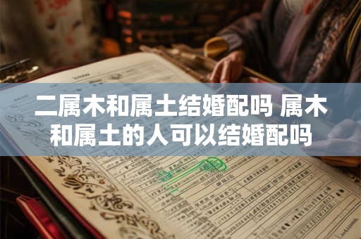 二属木和属土结婚配吗 属木和属土的人可以结婚配吗