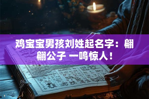 鸡宝宝男孩刘姓起名字：翩翩公子 一鸣惊人！
