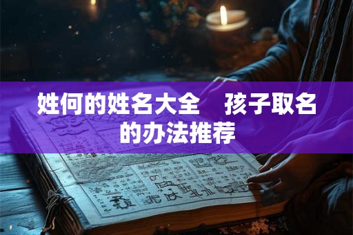 姓何的姓名大全 孩子取名的办法推荐 姓何的姓名大全 孩子取名的办法推荐
