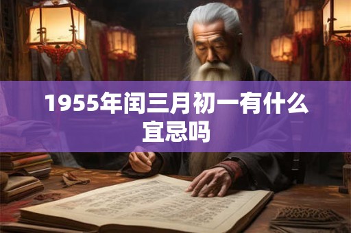 1955年闰三月初一有什么宜忌吗