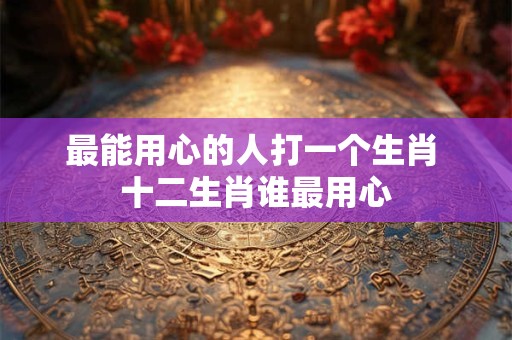 最能用心的人打一个生肖 十二生肖谁最用心