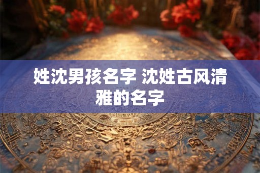 姓沈男孩名字 沈姓古风清雅的名字