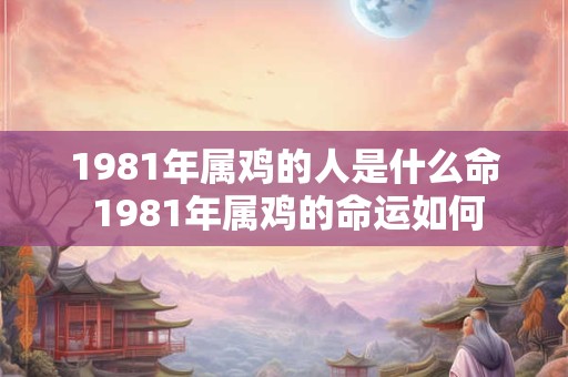 1981年属鸡的人是什么命 1981年属鸡的命运如何
