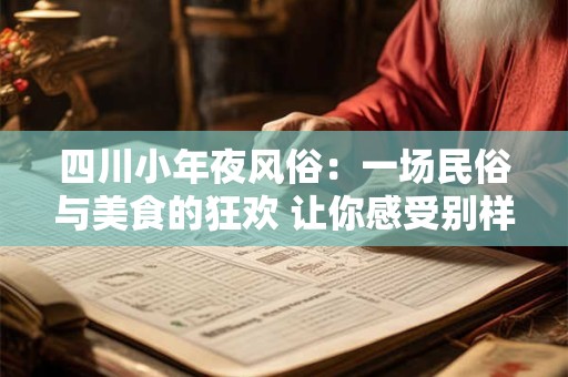 四川小年夜风俗:一场民俗与美食的狂欢 让你感受别样年味! 四川小年夜风俗:一场民俗与美食的狂欢 让你感受别样年味!