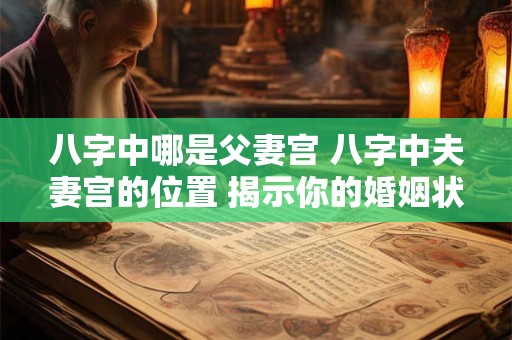 八字中哪是父妻宫 八字中夫妻宫的位置 揭示你的婚姻状况！