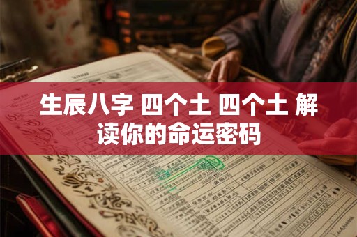 生辰八字 四个土 四个土 解读你的命运密码