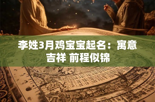 李姓3月鸡宝宝起名：寓意吉祥 前程似锦