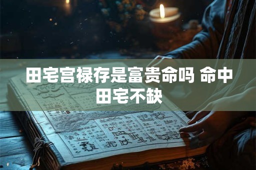 田宅宫禄存是富贵命吗 命中田宅不缺