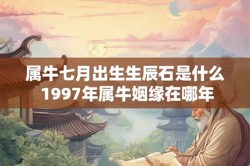 属牛七月出生生辰石是什么 1997年属牛姻缘在哪年