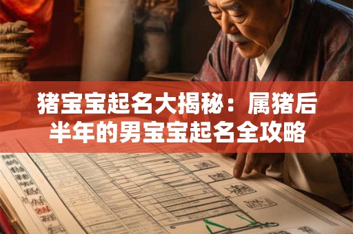 猪宝宝起名大揭秘：属猪后半年的男宝宝起名全攻略