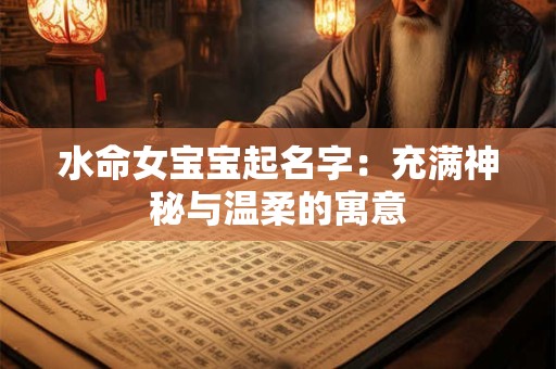水命女宝宝起名字：充满神秘与温柔的寓意