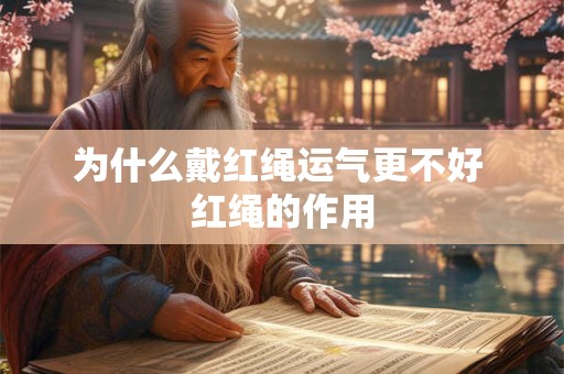 为什么戴红绳运气更不好 红绳的作用