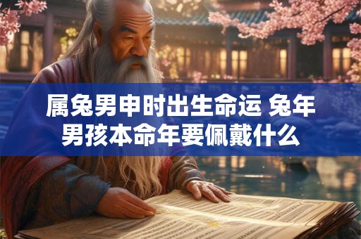 属兔男申时出生命运 兔年男孩本命年要佩戴什么